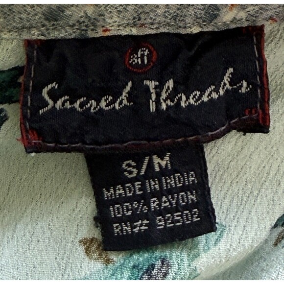 Sacred Threads Boho Patchwork Maxi Skirt Hippie Gypsy Festival Elastic Waist S/M - Picture 5 of 7